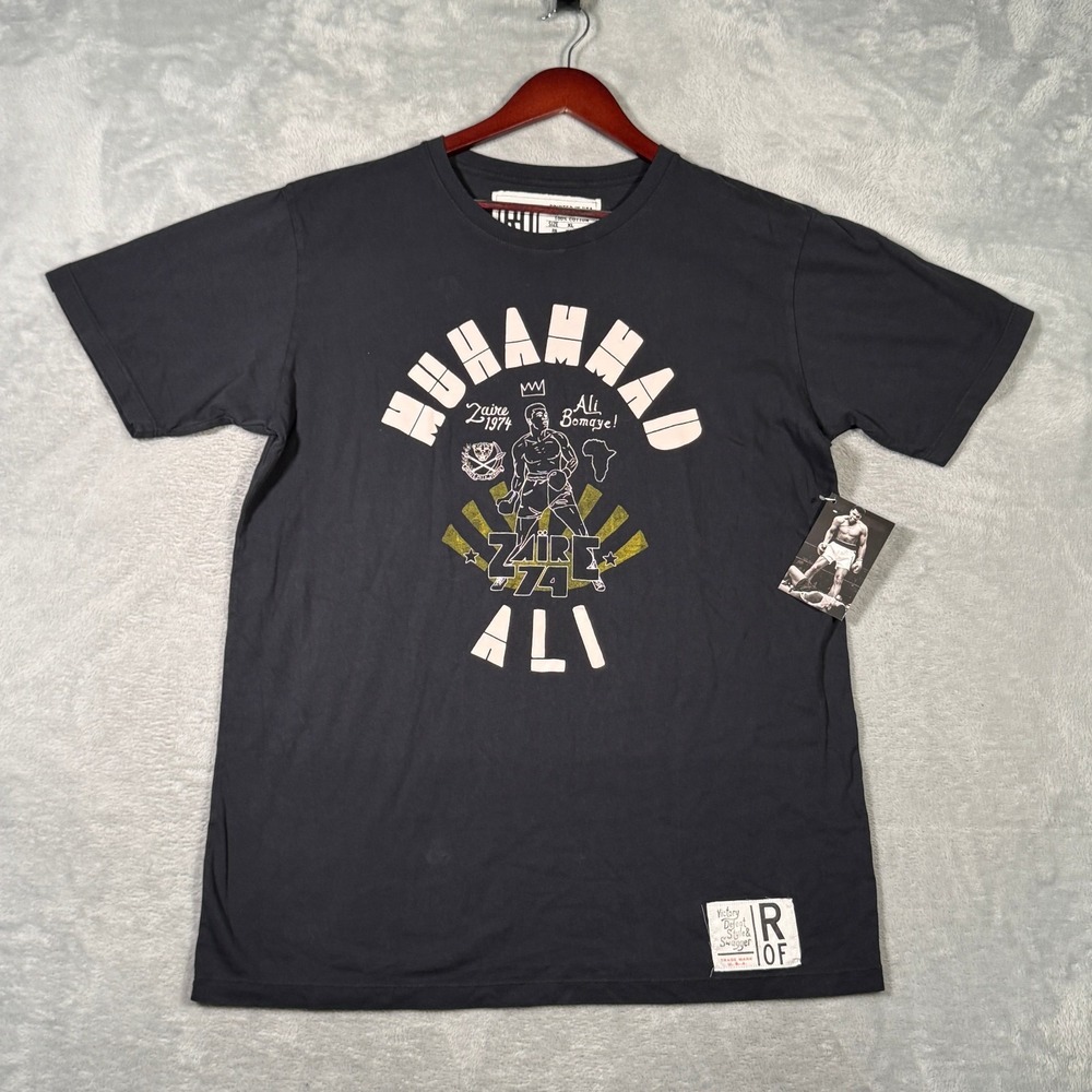 Roots Fight Shirt Mens XL Black Thrilla in Manila Ali Frazier Boxing*‎